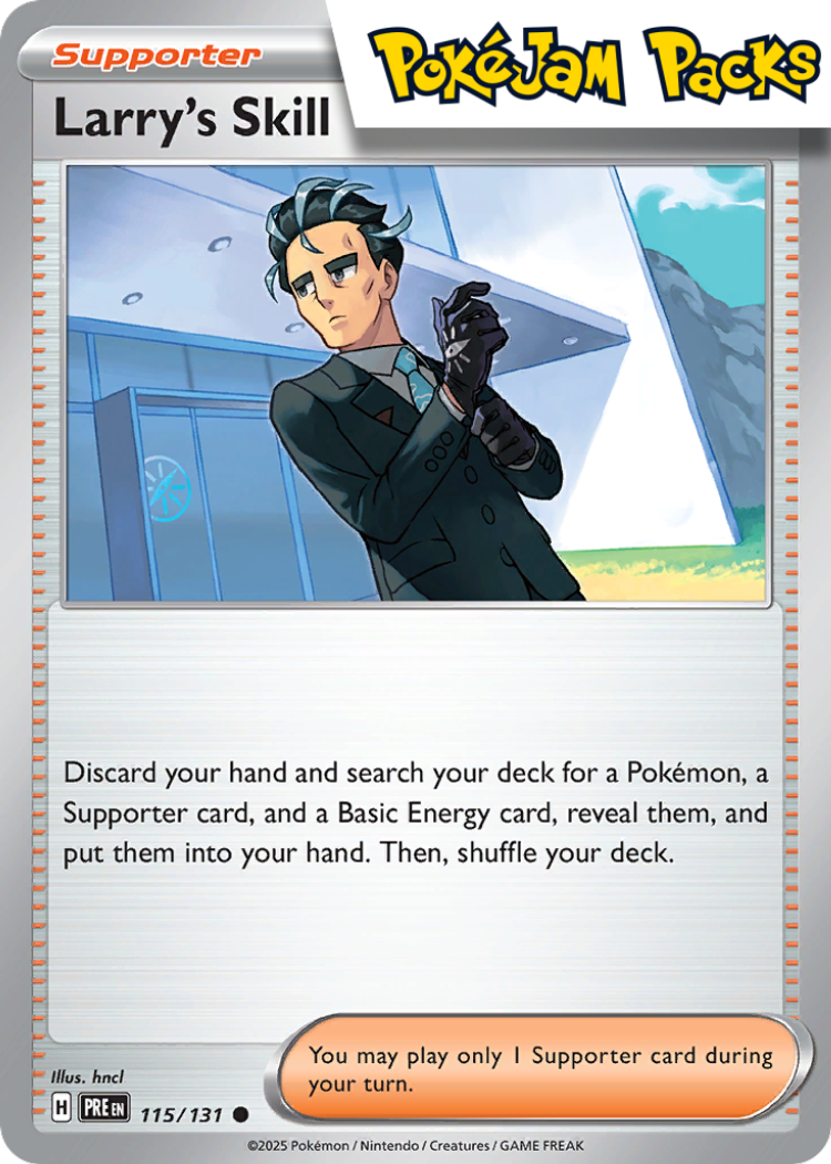 Larry's Skill - 115/131 - Common - Prismatic Evolutions - Pokemon TCG