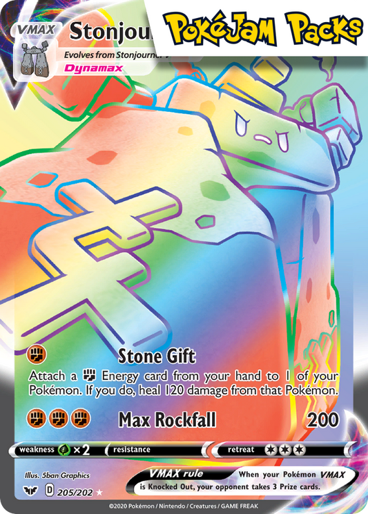 Stonjourner VMAX - 205/202 - Hyper Rare - Sword & Shield - Pokemon TCG