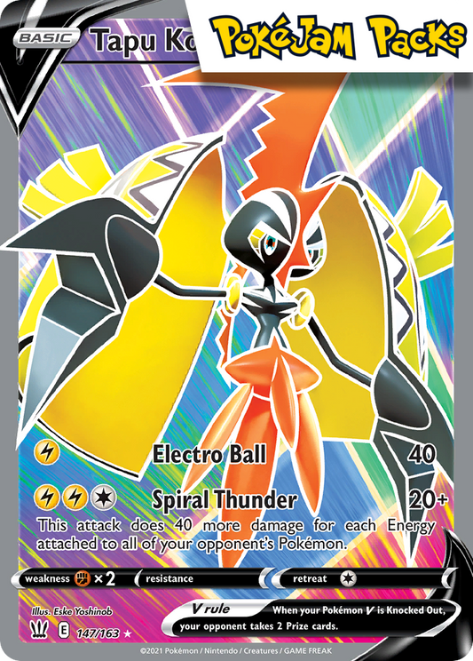 Tapu Koko V - 147/163 - Full Art Ultra Rare - Battle Styles - Pokemon TCG