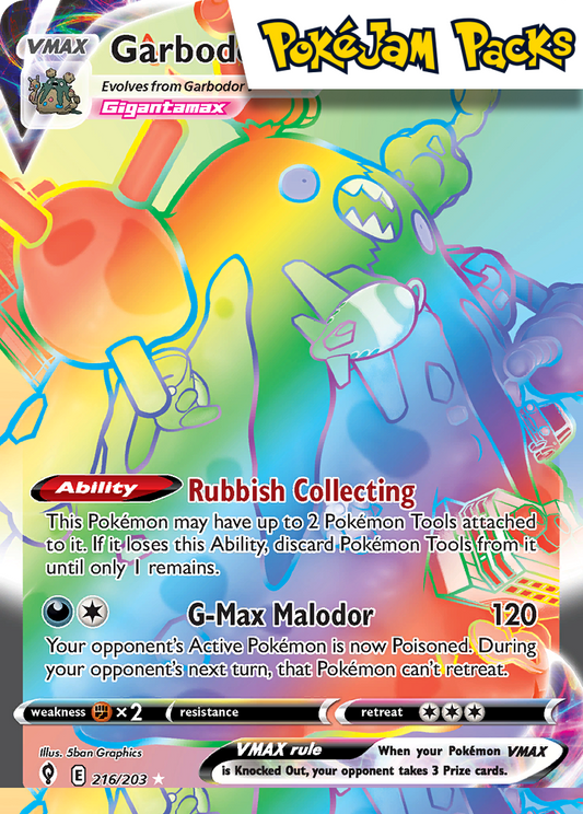 Garbodor VMAX - 216/203 - Hyper Rare - Evolving Skies - Pokemon TCG