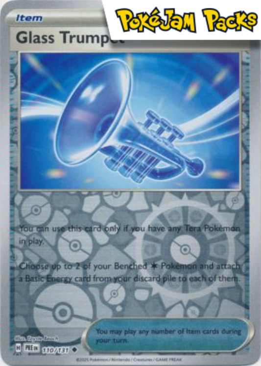 Glass Trumpet - 110/131 - Uncommon Reverse Holo - Prismatic Evolutions - Pokemon TCG