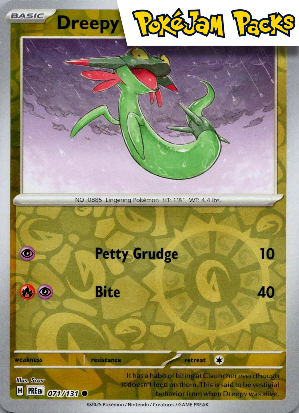 Dreepy - 071/131 - Common Reverse Holo - Prismatic Evolutions - Pokemon TCG