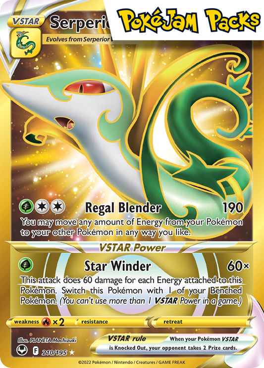 Serperior VSTAR - 210/195 - Secret Rare - Silver Tempest - Pokemon TCG
