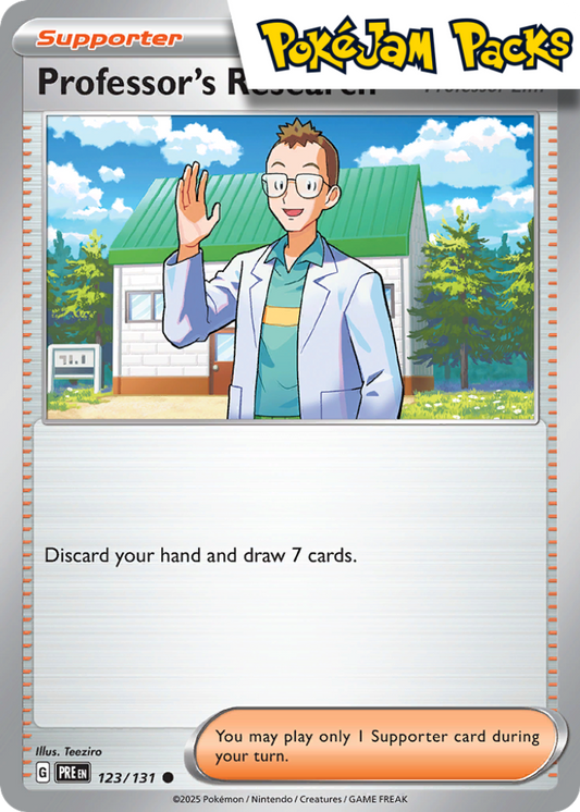 Professor's Research (Professor Elm) - 123/131 - Common - Prismatic Evolutions - Pokemon TCG
