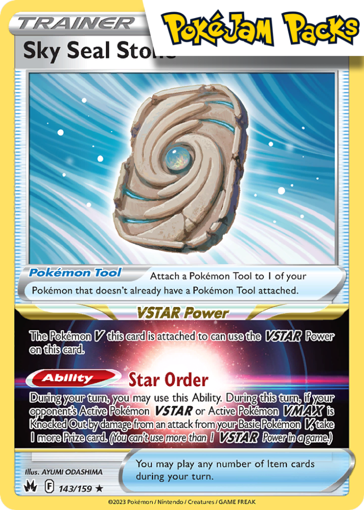 Sky Seal Stone - 143/159 - Holo Rare - Crown Zenith - Pokemon TCG