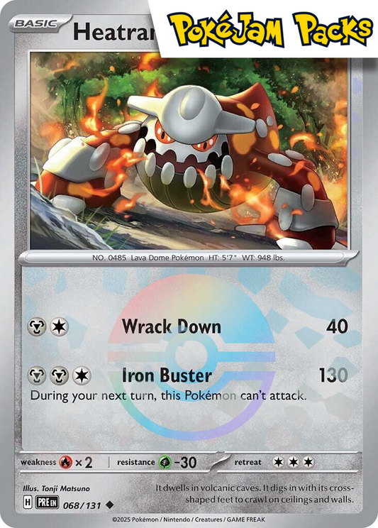 Heatran - 068/131 - Uncommon Pokeball Reverse Holo - Prismatic Evolutions - Pokemon TCG