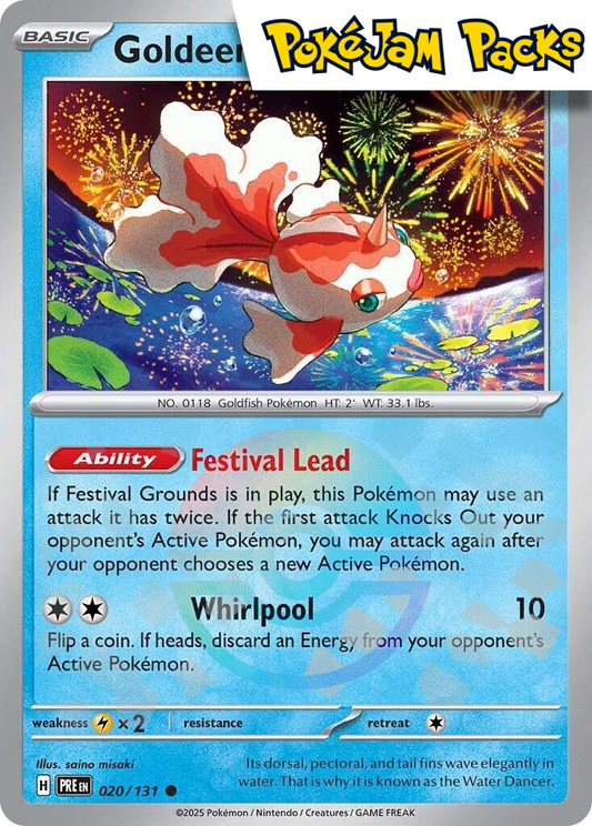 Goldeen - 020/131 - Pokeball Common Reverse Holo - Prismatic Evolutions - Pokemon TCG