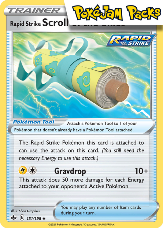 Rapid Strike Scroll of the Skies - 151/198 - Uncommon - Chilling Reign - Pokemon TCG