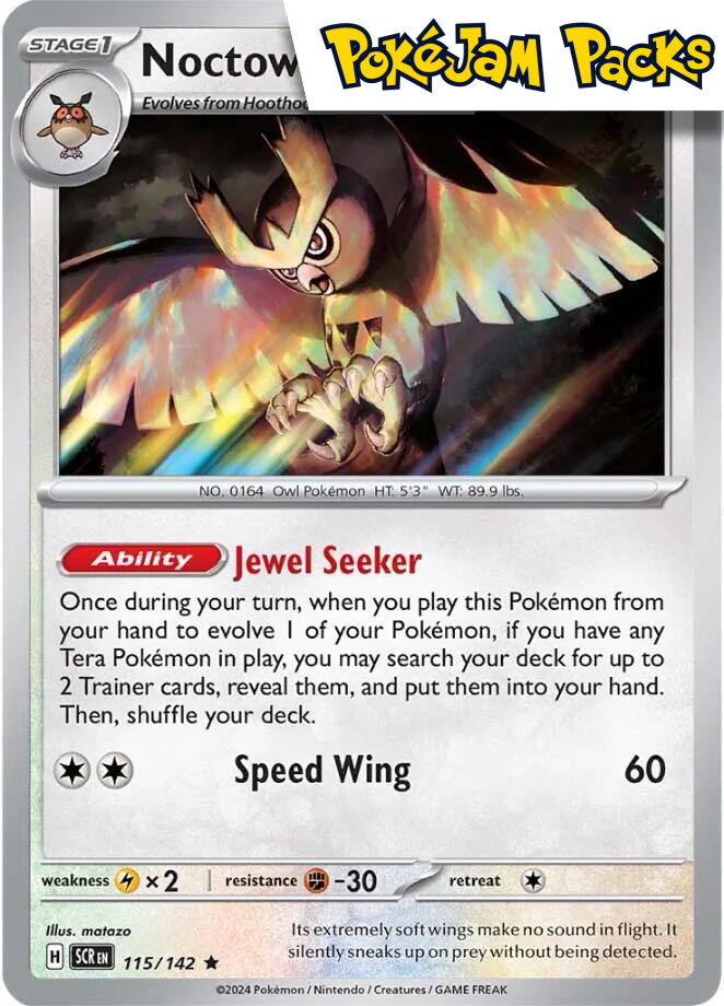 Noctowl - 115/142 - Holo Rare - Stellar Crown - Pokemon TCG