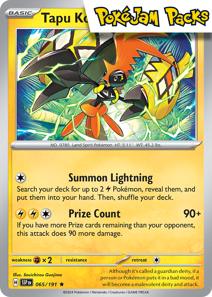 Tapu Koko (Deck Exclusive) - 065/191 - Non-Holo Rare - Surging Sparks - Pokemon TCG