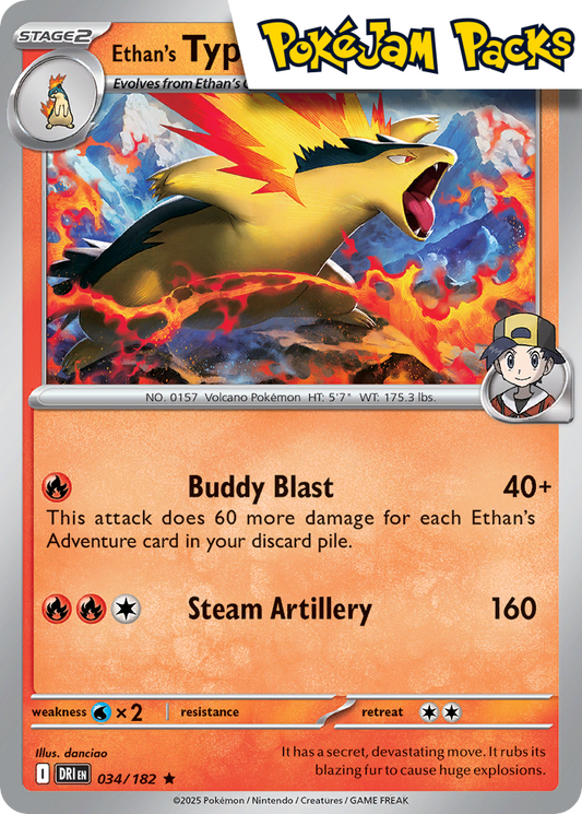 Ethan's Typhlosion - 034/182 - Holo Rare - Destined Rivals - Pokemon TCG