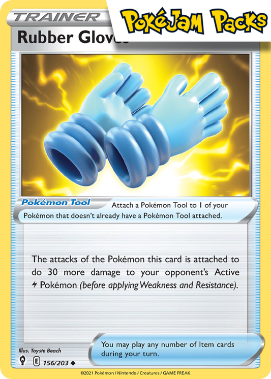 Rubber Gloves - 156/203 - Uncommon - Evolving Skies - Pokemon TCG