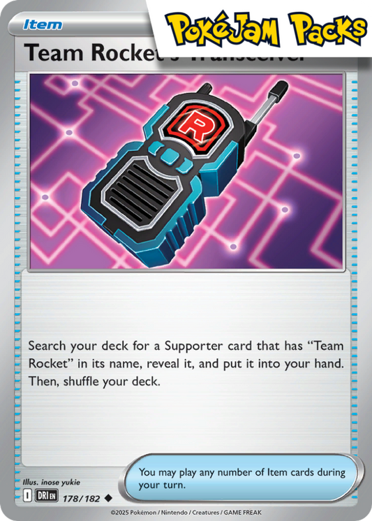 Team Rocket's Transceiver - 178/182 - Uncommon Reverse Holo - Destined Rivals - Pokemon TCG