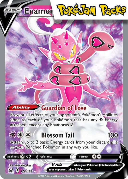 Enamorus V - 178/196 - Full Art Ultra Rare - Lost Origin - Pokemon TCG