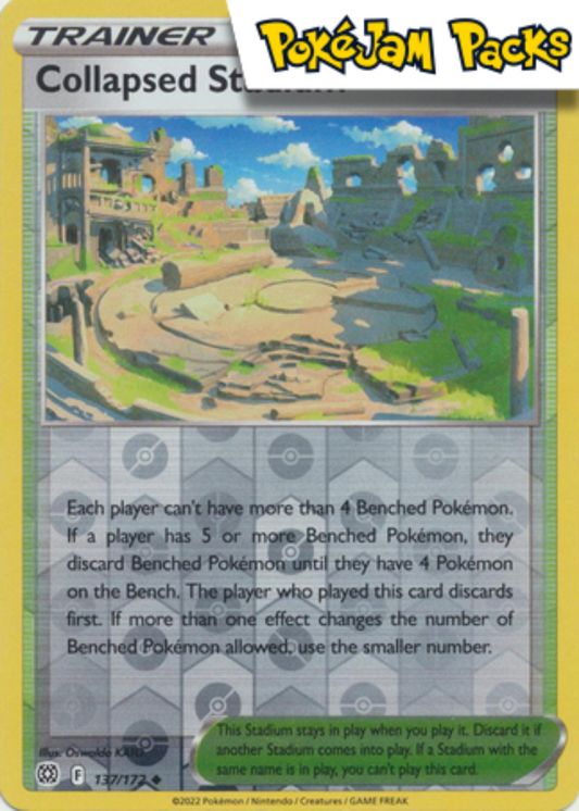 Collapsed Stadium - 137/172 - Uncommon Reverse Holo - Brilliant Stars - Pokemon TCG