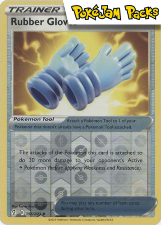 Rubber Gloves - 156/203 - Uncommon Reverse Holo - Evolving Skies - Pokemon TCG