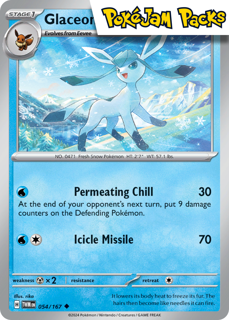Glaceon - 054/167 - Uncommon - Twilight Masquerade - Pokemon TCG