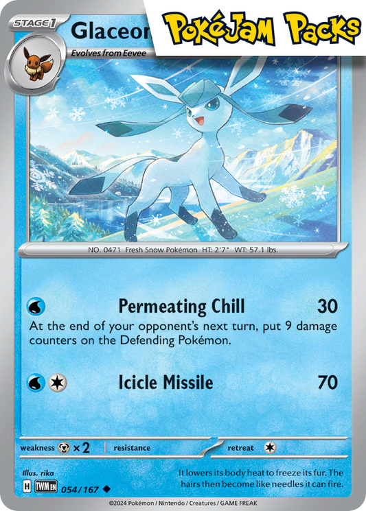 Glaceon - 054/167 - Uncommon - Twilight Masquerade - Pokemon TCG