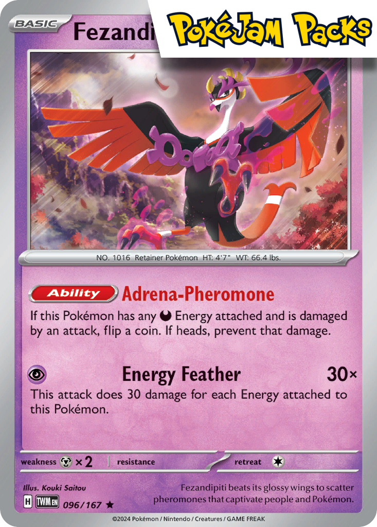 Fezandipiti (Deck Exclusive) - 096/167 - Non-Holo Rare Holo - Twilight Masquerade - Pokemon TCG