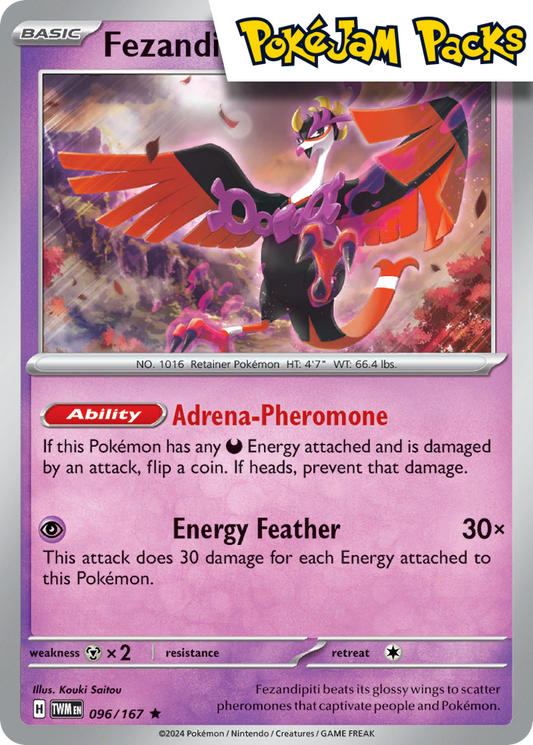 Fezandipiti (Deck Exclusive) - 096/167 - Non-Holo Rare Holo - Twilight Masquerade - Pokemon TCG