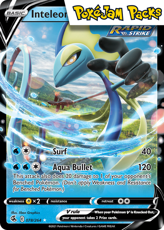 Inteleon V - 078/264 - Ultra Rare - Fusion Strike - Pokemon TCG