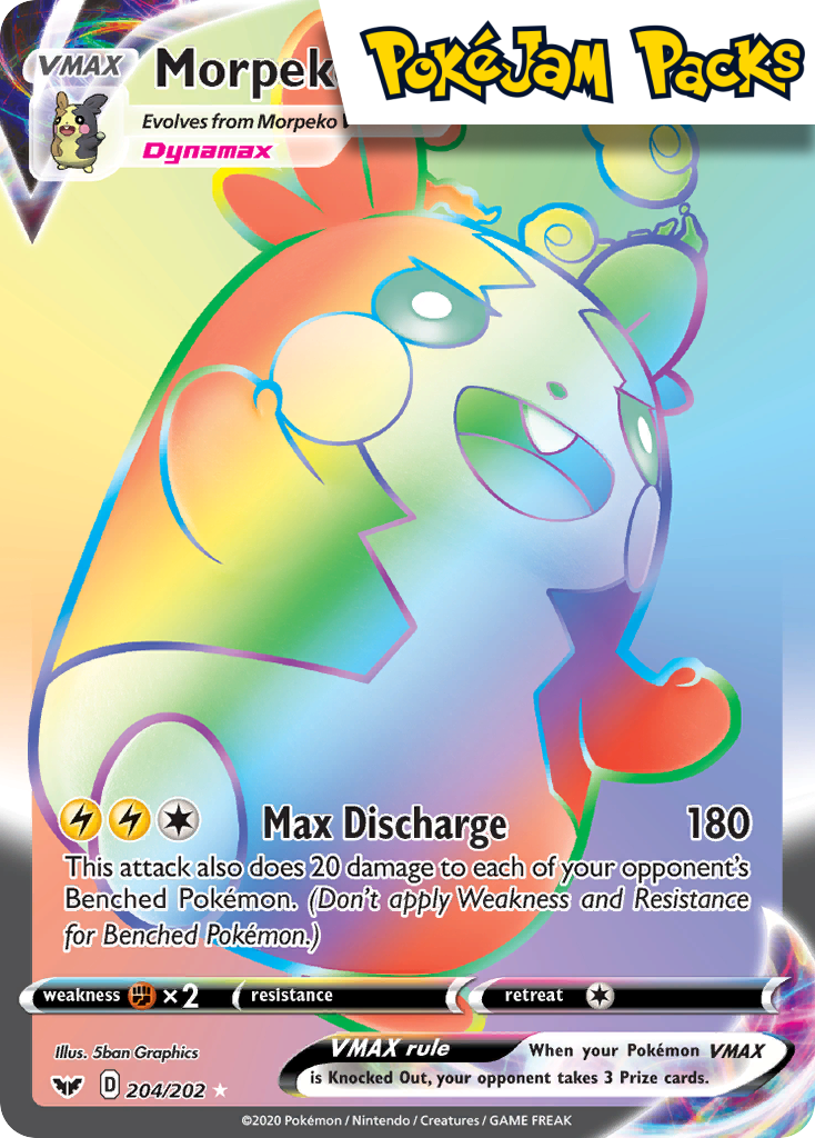 Morpeko VMAX - 204/202 - Hyper Rare - Sword & Shield - Pokemon TCG