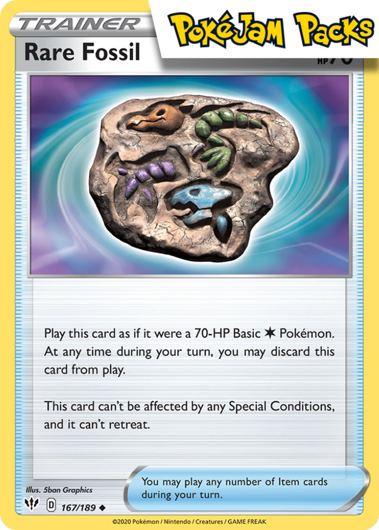 Rare Fossil - 167/189 - Uncommon - Darkness Ablaze - Pokemon TCG
