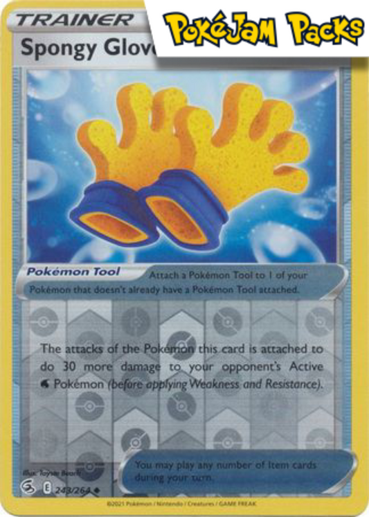 Spongy Gloves - 243/264 - Uncommon Reverse Holo - Fusion Strike - Pokemon TCG