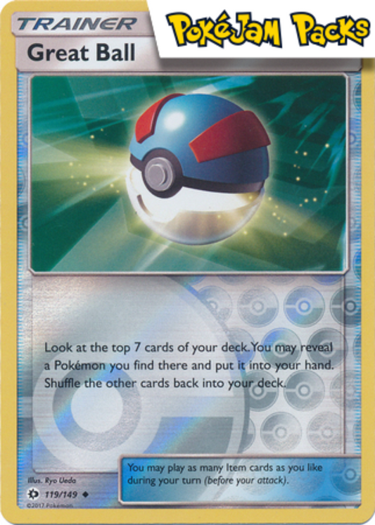 Great Ball - 119/149 - Uncommon Reverse Holo - Sun & Moon - Pokemon TCG