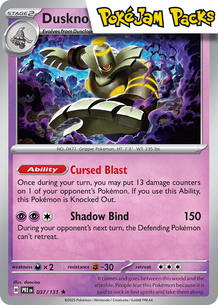 Dusknoir - 037/131 - Holo Rare - Prismatic Evolutions - Pokemon TCG