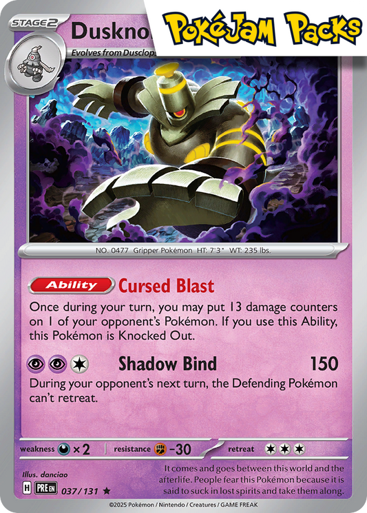 Dusknoir - 037/131 - Holo Rare - Prismatic Evolutions - Pokemon TCG