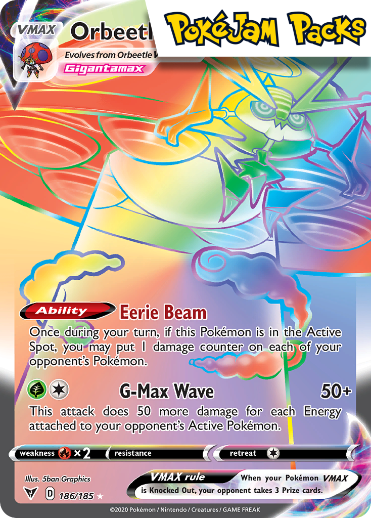 Orbeetle VMAX - 186/185 - Hyper Rare - Vivid Voltage - Pokemon TCG