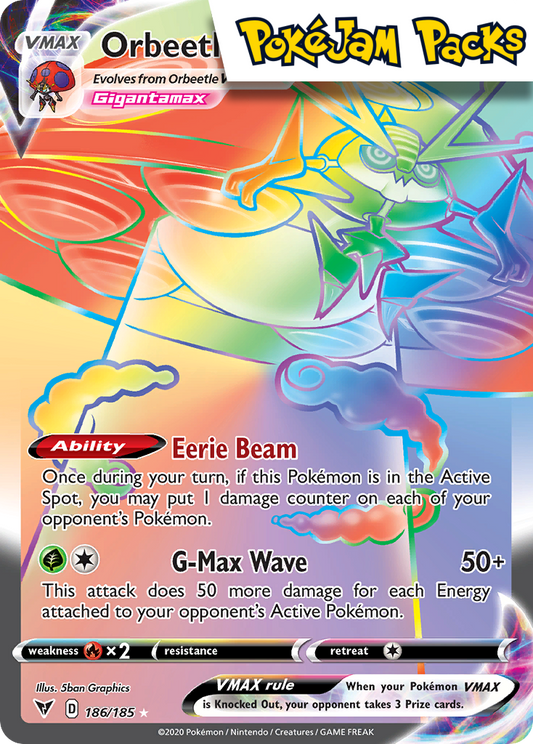 Orbeetle VMAX - 186/185 - Hyper Rare - Vivid Voltage - Pokemon TCG