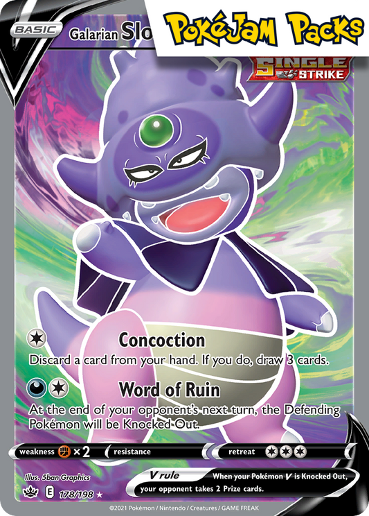 Galarian Slowking V - 178/198 - Full Art Ultra Rare - Chilling Reign - Pokemon TCG