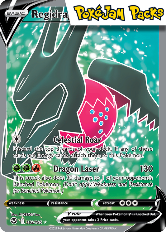 Regidrago V - 183/195 - Full Art Ultra Rare - Silver Tempest - Pokemon TCG