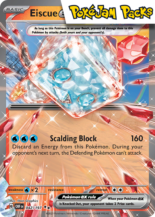 Eiscue ex - 042/197 - Ultra Rare - Obsidian Flames - Pokemon TCG
