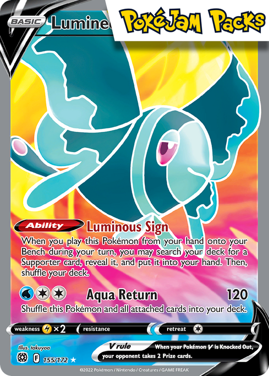 Lumineon V - 155/172 - Full Art Ultra Rare - Brilliant Stars - Pokemon TCG