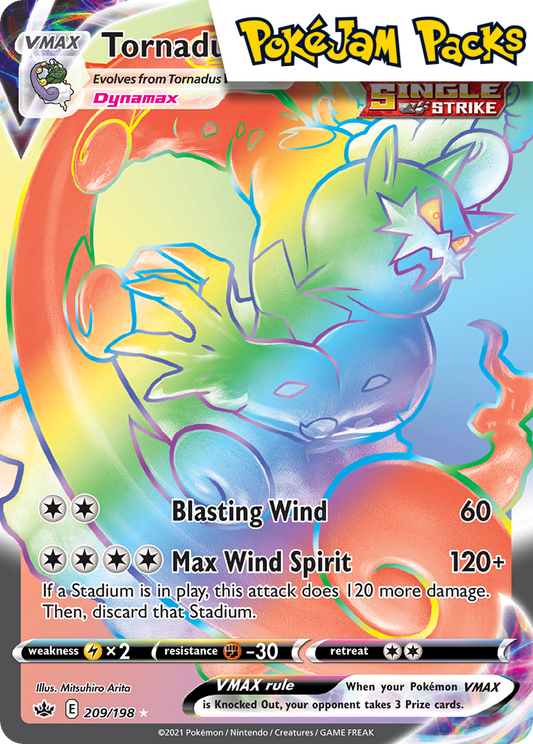 Tornadus VMAX - 209/198 - Hyper Rare - Chilling Reign - Pokemon TCG