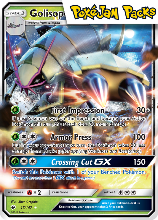 Golisopod GX - 17/147 - Ultra Rare - Burning Shadows - Pokemon TCG