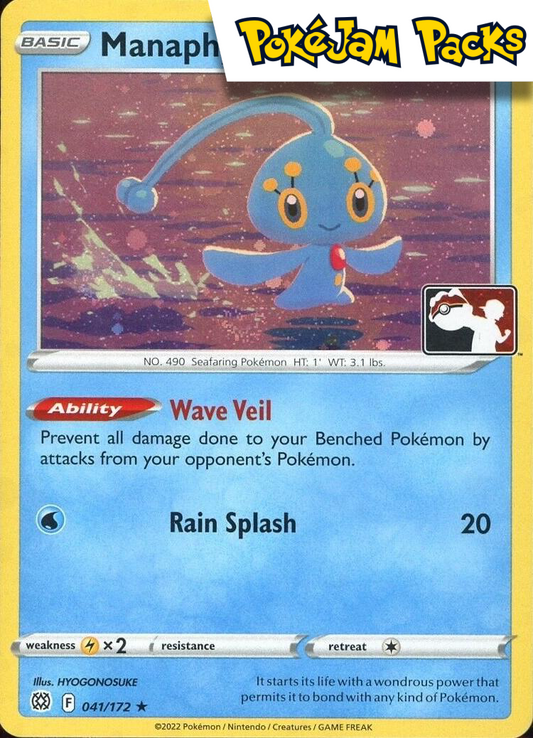 Manaphy (Prize Pack Series) - 041/172 - Holo Rare - Brilliant Stars - Pokemon TCG