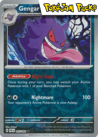 Gengar - 057/091 - Uncommon Reverse Holo - Paldean Fates - Pokemon TCG