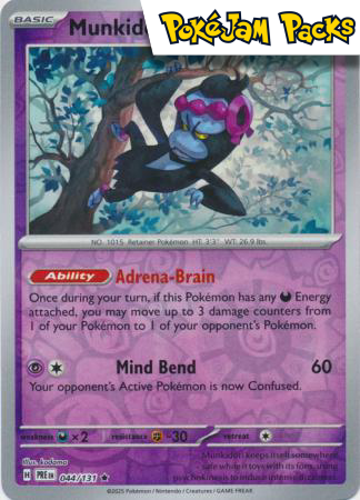Munkidori - 044/131 - Reverse Holo Rare - Prismatic Evolutions - Pokemon TCG