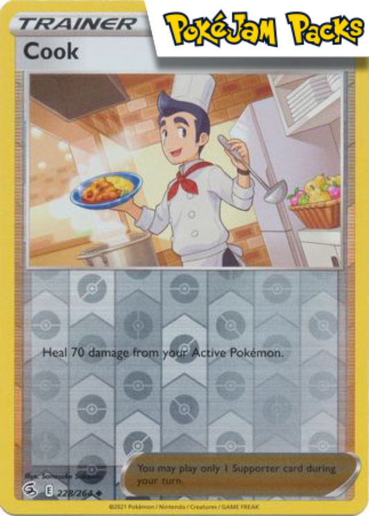 Cook - 228/264 - Uncommon Reverse Holo - Fusion Strike - Pokemon TCG