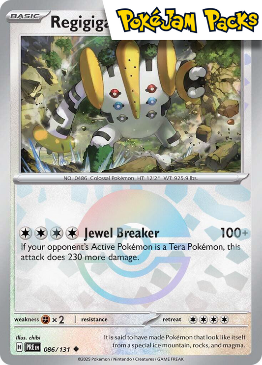 Regigigas - 086/131 - Uncommon Reverse Pokeball Holo - Prismatic Evolutions - Pokemon TCG