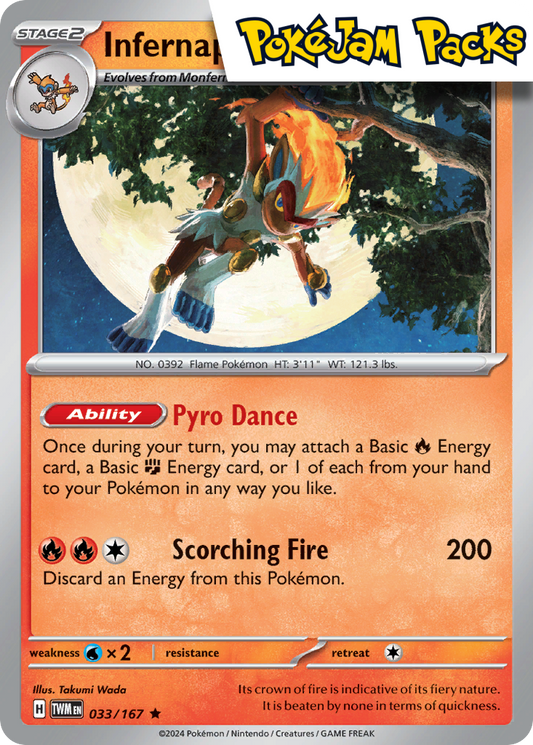 Infernape (Deck Exclusive) - 033/167 - Non-Holo Rare - Twilight Masquerade - Pokemon TCG