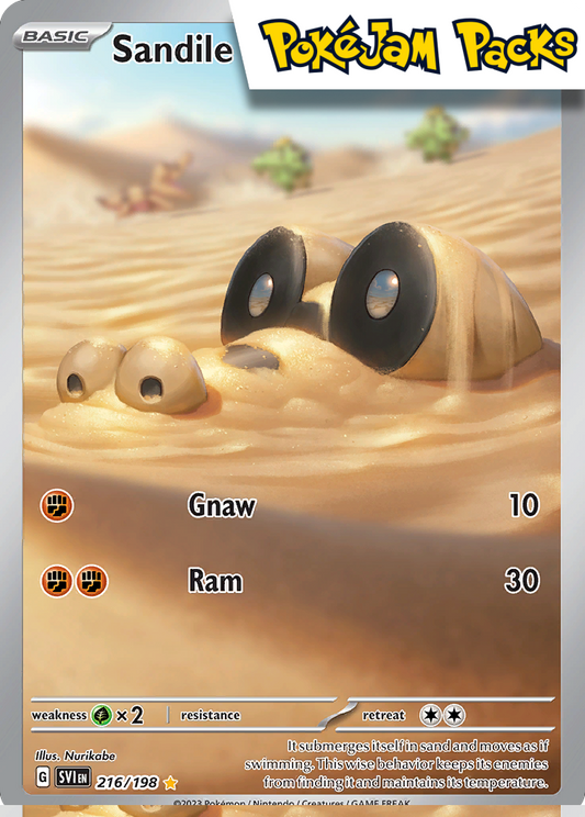 Sandile - 216/198 - Illustration Rare - Scarlet & Violet - Pokemon TCG