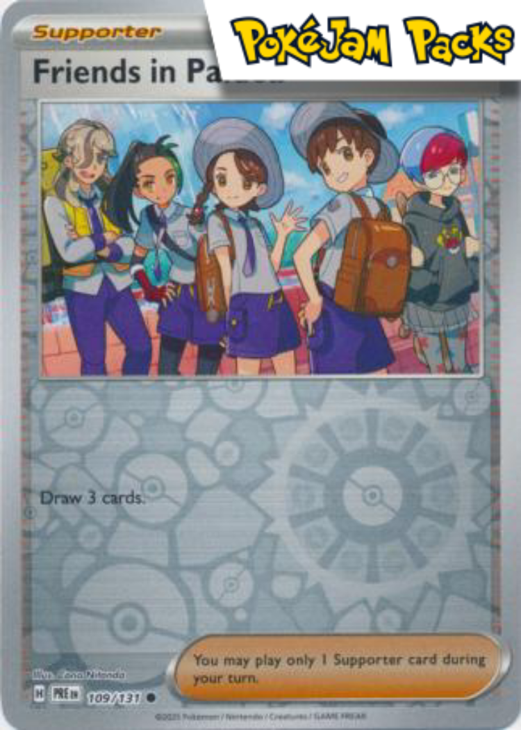 Friends in Paldea - 109/131 - Common Reverse Holo - Prismatic Evolutions - Pokemon TCG