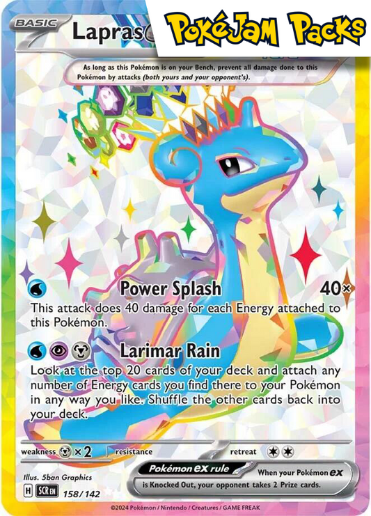Lapras ex - 158/142 - Full Art Secret Rare - Stellar Crown - Pokemon TCG