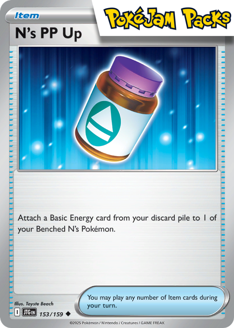 N's PP UP - 153/159 - Uncommon - Journey Together - Pokemon TCG