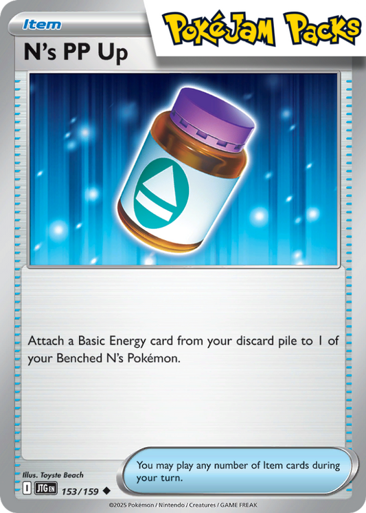 N's PP UP - 153/159 - Uncommon - Journey Together - Pokemon TCG